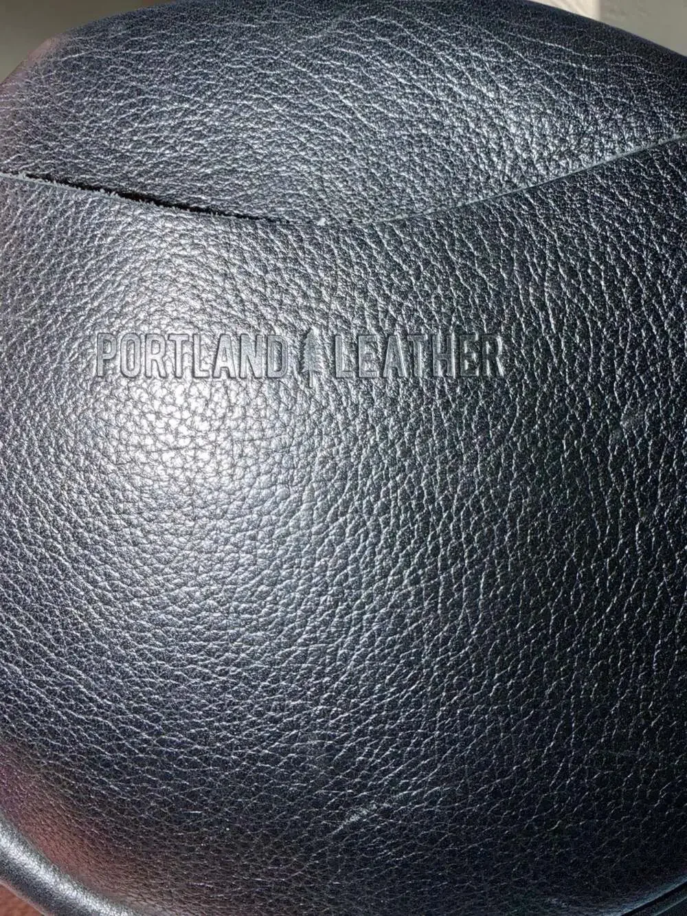 Portland Leather Goods Black Leather Circle Crossbody Bag